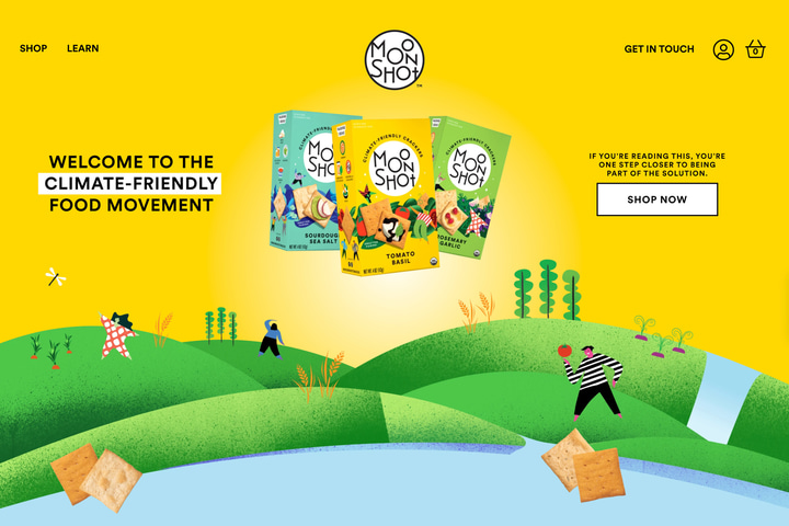 Moonshot Snacks website preview